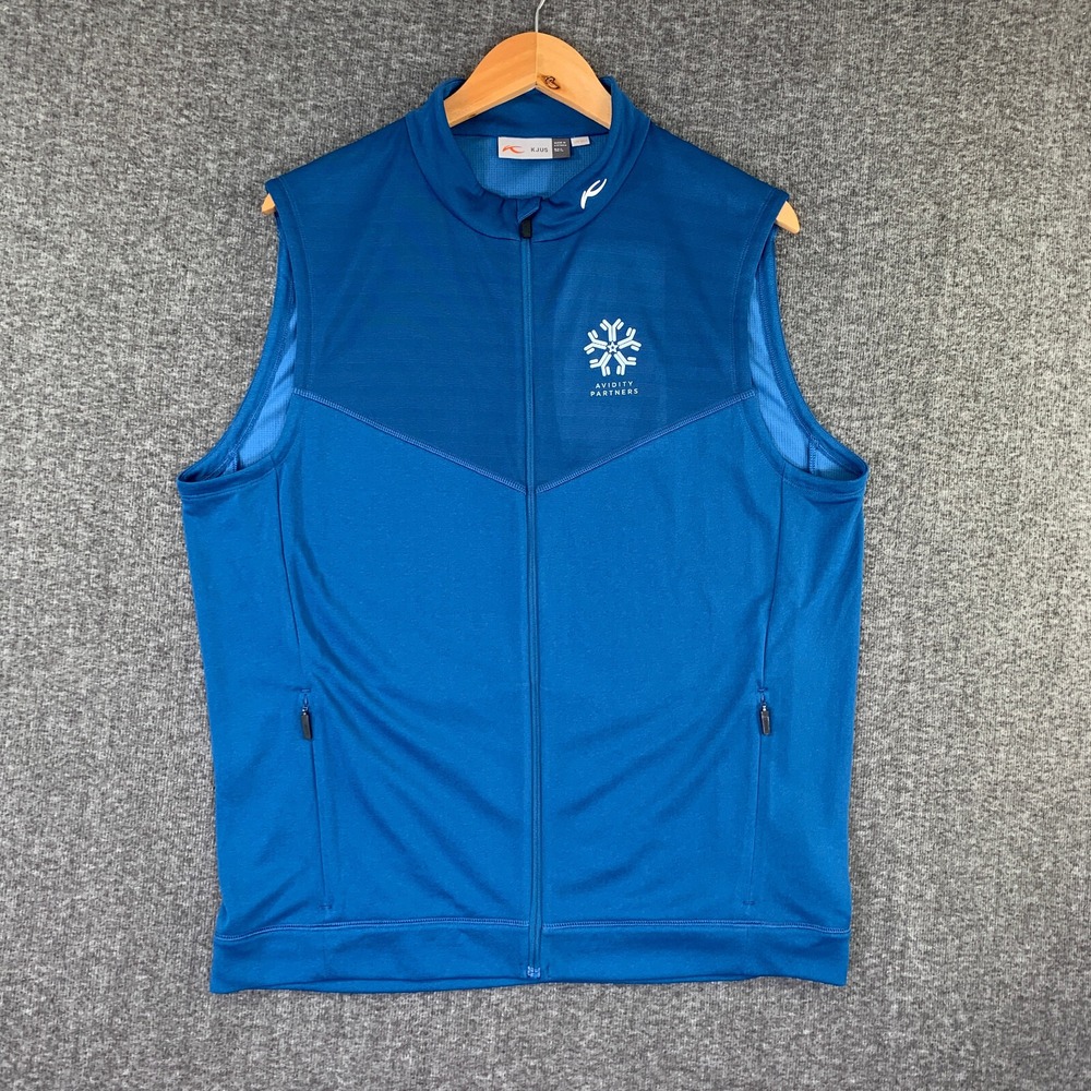 Kjus Westport Vest Men Large 52 Blue Performance Golf Stretch